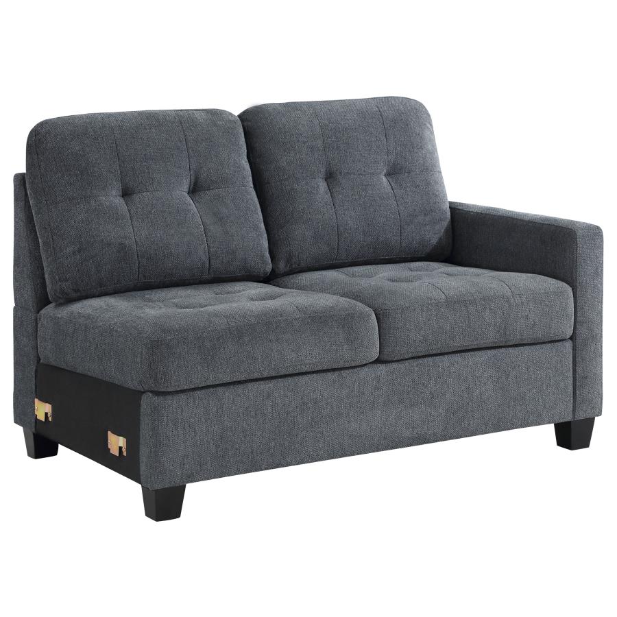 (image for) Georgina Upholstered RAF Loveseat Steel Grey - Click Image to Close