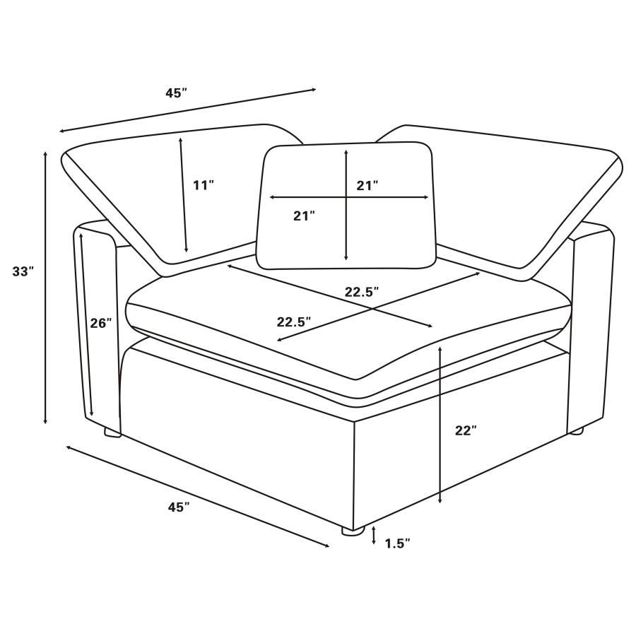 (image for) Raleigh 6-piece Boucle Upholstered Modular Sectional Ivory