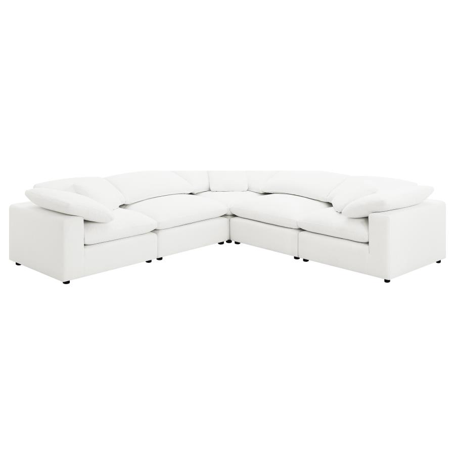 (image for) Raleigh 5-piece Boucle Upholstered Modular Sectional Ivory - Click Image to Close