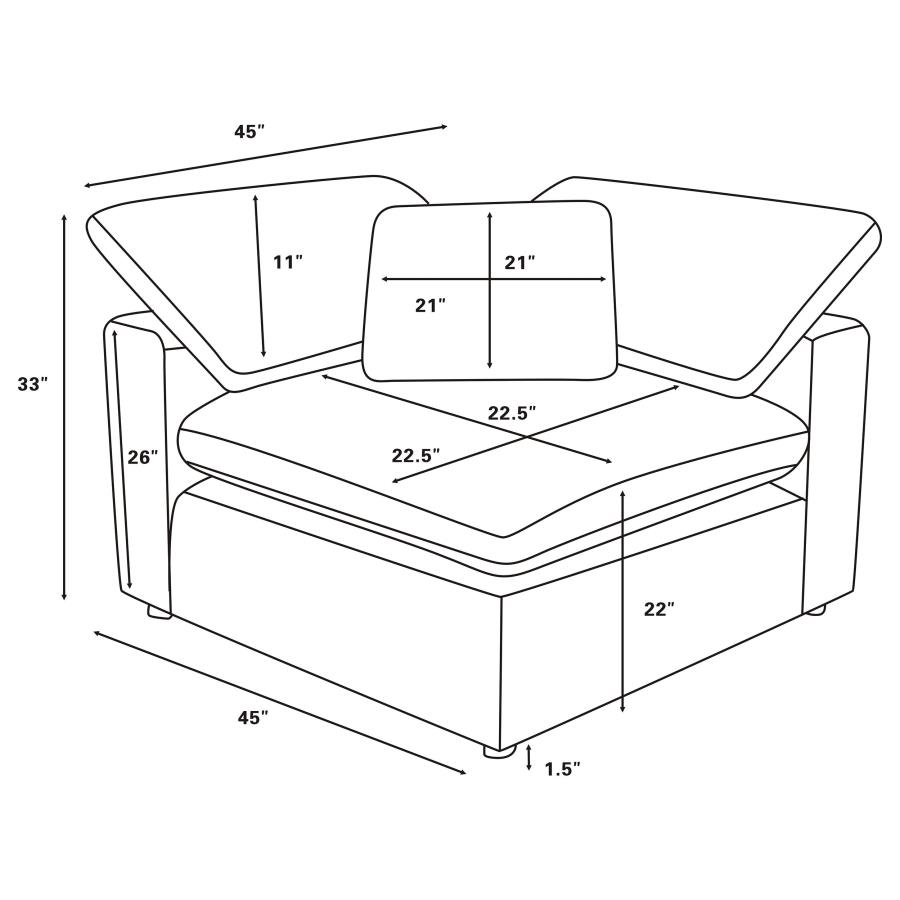 (image for) Raleigh 5-piece Boucle Upholstered Modular Sectional Ivory