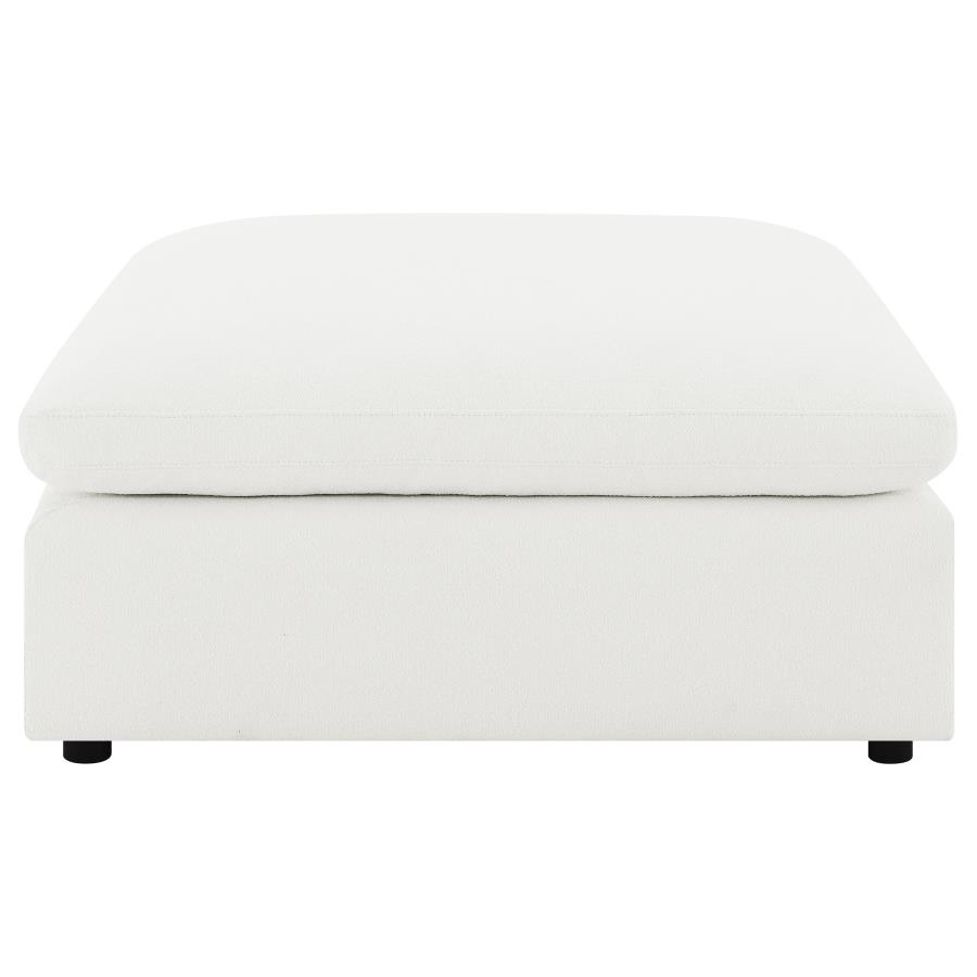 (image for) Raleigh Boucle Upholstered Ottoman Ivory