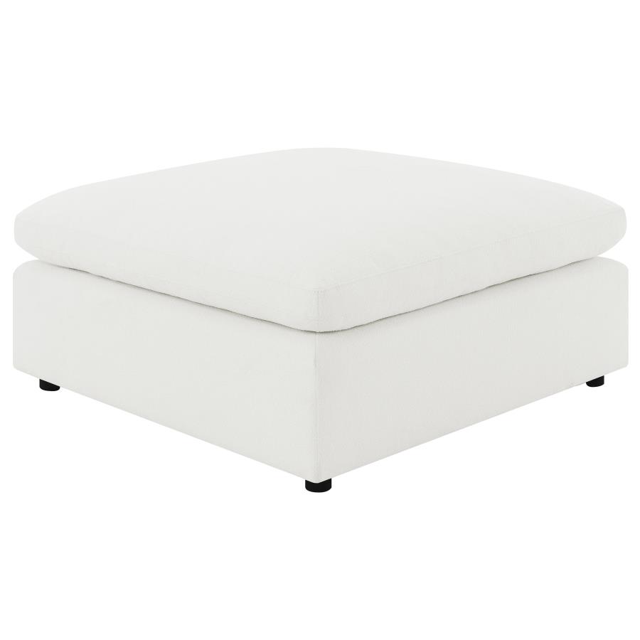 (image for) Raleigh Boucle Upholstered Ottoman Ivory