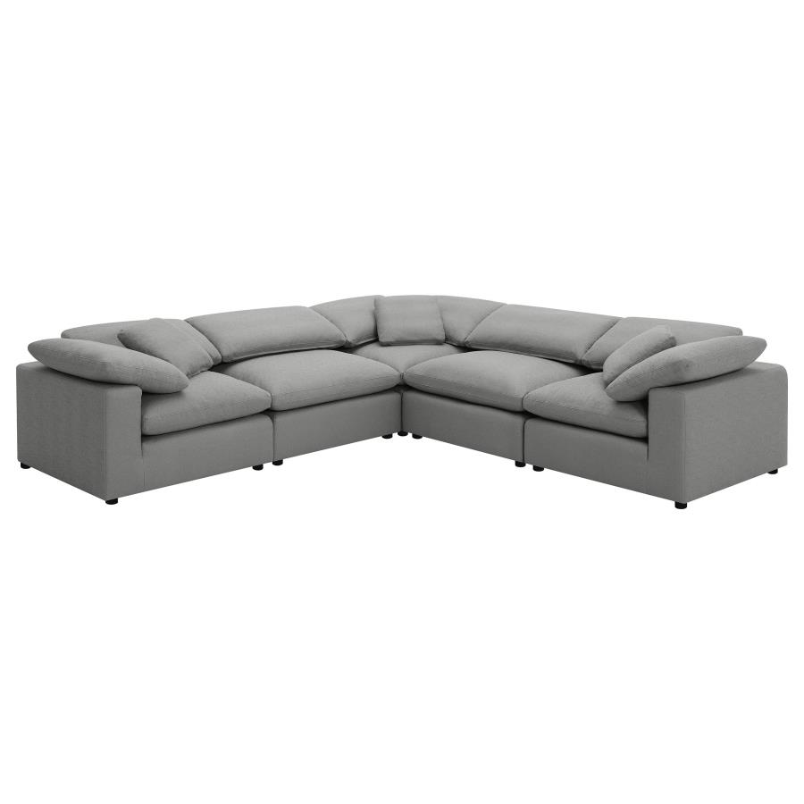 (image for) Raleigh 5-piece Boucle Upholstered Modular Sectional Grey