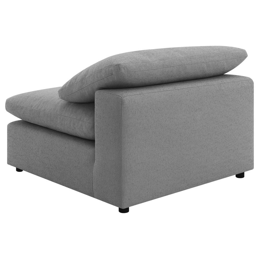 (image for) Raleigh Boucle Upholstered Armless Chair Grey