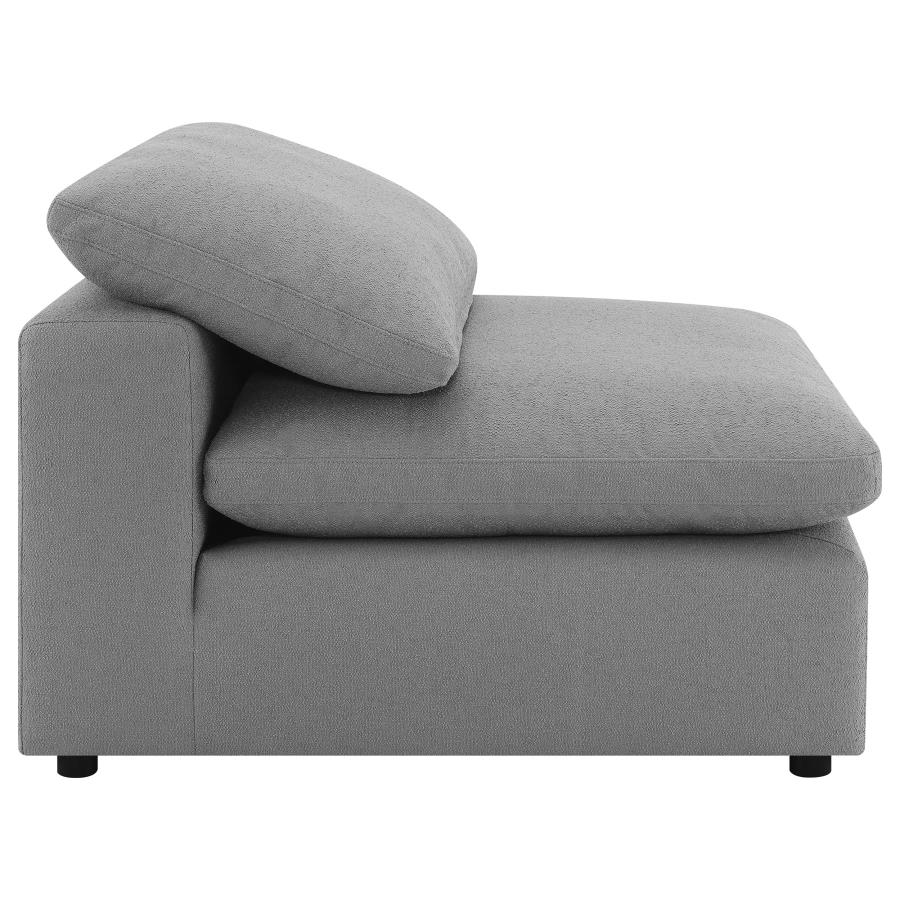 (image for) Raleigh Boucle Upholstered Armless Chair Grey