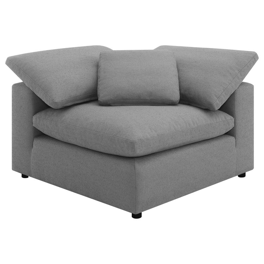 (image for) Raleigh Boucle Upholstered Corner Chair Grey - Click Image to Close