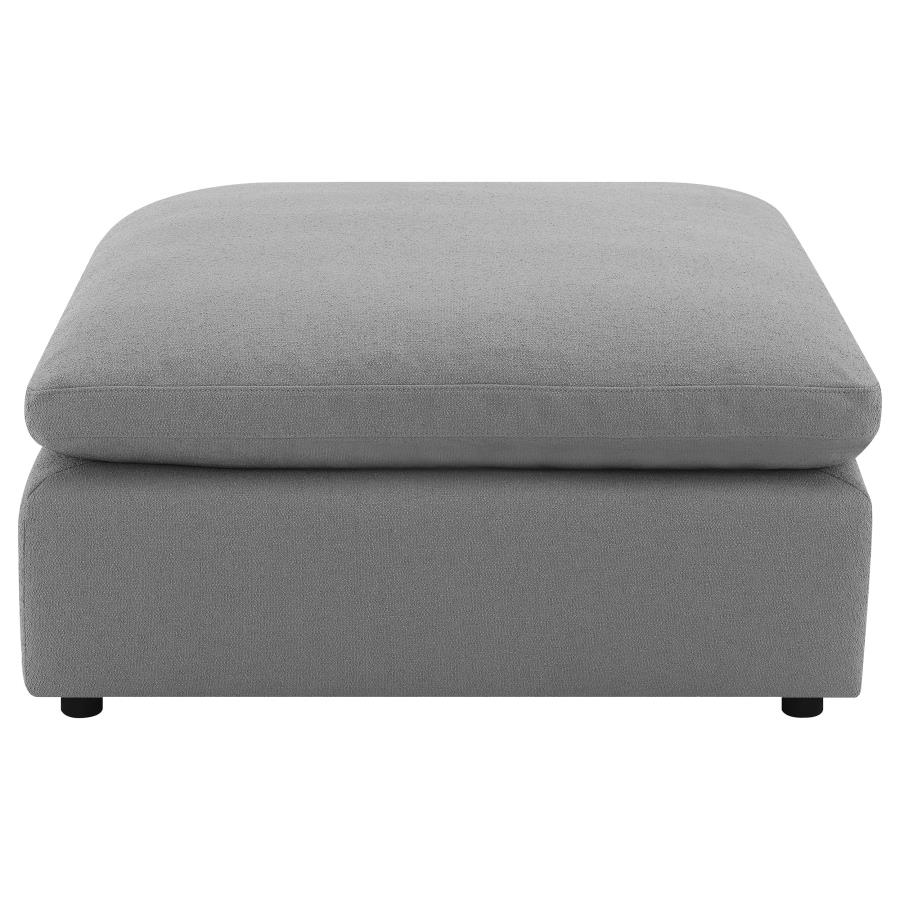 (image for) Raleigh Boucle Upholstered Ottoman Grey