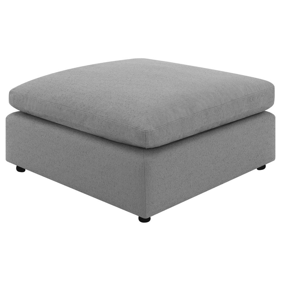 (image for) Raleigh Boucle Upholstered Ottoman Grey