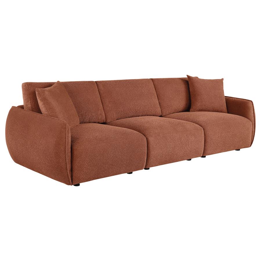 (image for) Elysia Chenille Upholstered Modular Lounge Sofa Coral