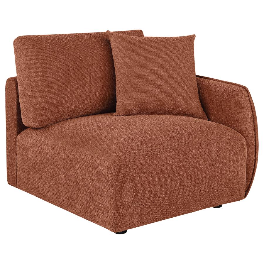 (image for) Elysia Chenille Upholstered Modular RAF Chair Coral