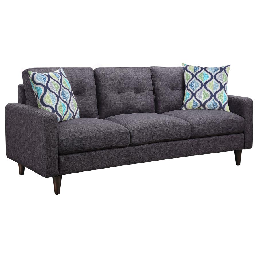 (image for) Watsonville 2-piece Upholstered Track Arm Sofa Set Grey