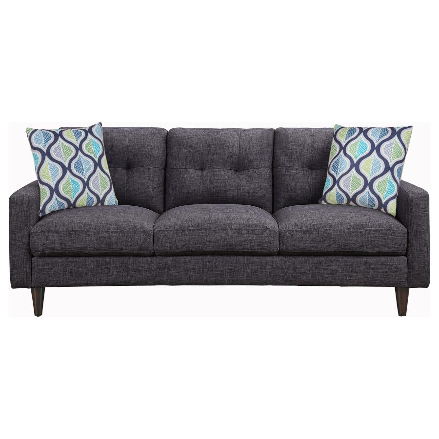 (image for) Watsonville 2-piece Upholstered Track Arm Sofa Set Grey