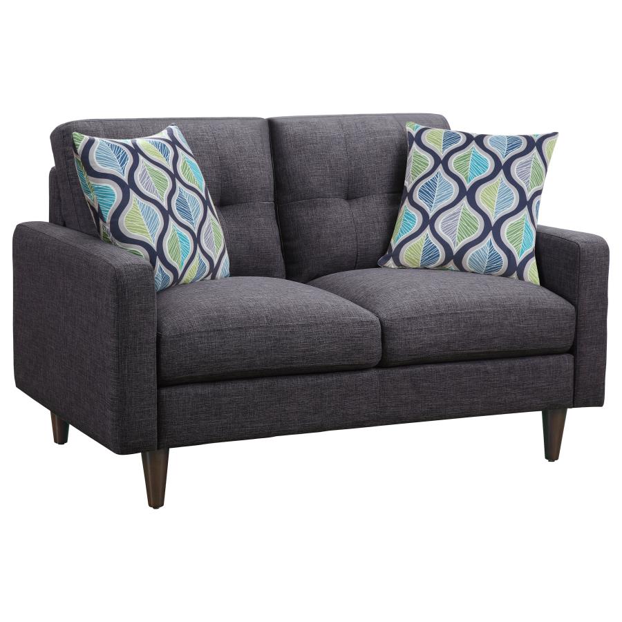 (image for) Watsonville 2-piece Upholstered Track Arm Sofa Set Grey