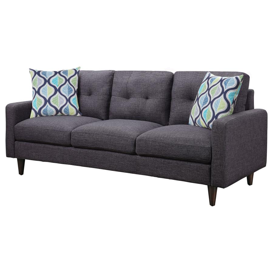 (image for) Watsonville Upholstered Track Arm Tufted Sofa Grey