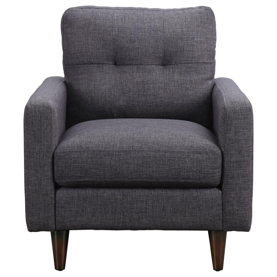 (image for) Watsonville Upholstered Track Arm Tufted Accent Chair Grey