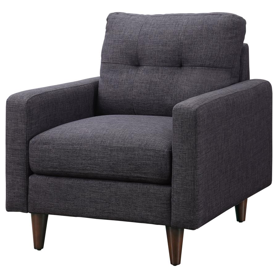 (image for) Watsonville Upholstered Track Arm Tufted Accent Chair Grey