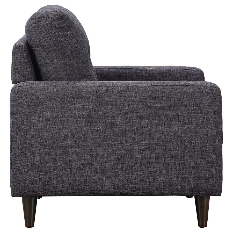 (image for) Watsonville Upholstered Track Arm Tufted Accent Chair Grey