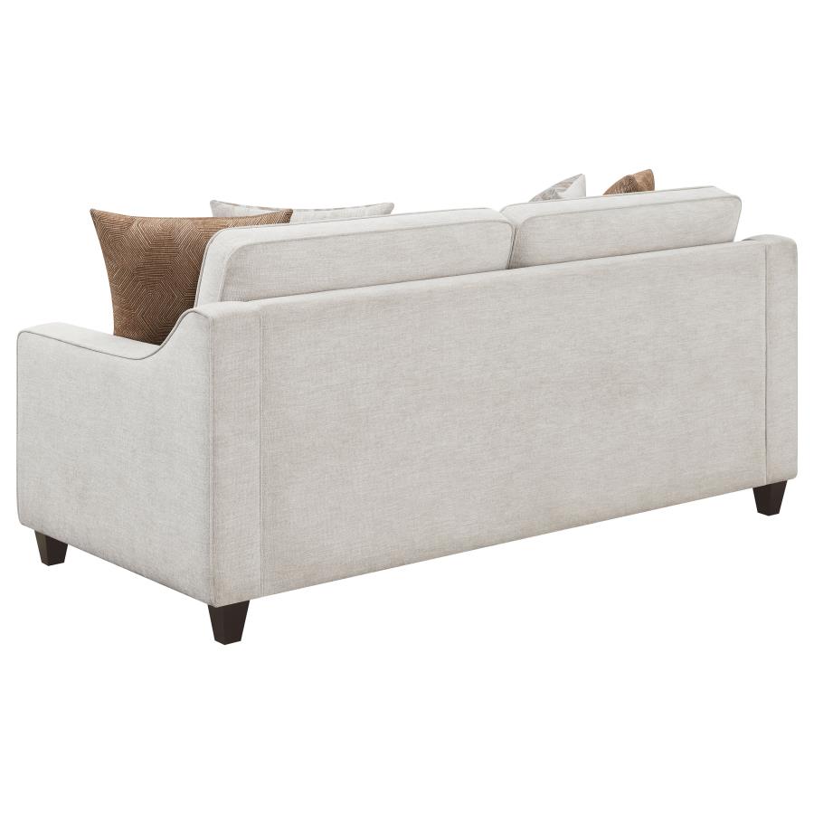 (image for) Christine 2-piece Upholstered Sloped Arm Sofa Set Beige