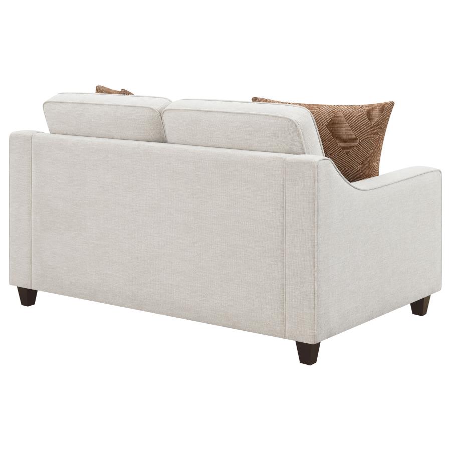 (image for) Christine Upholstered Sloped Arm Loveseat Beige