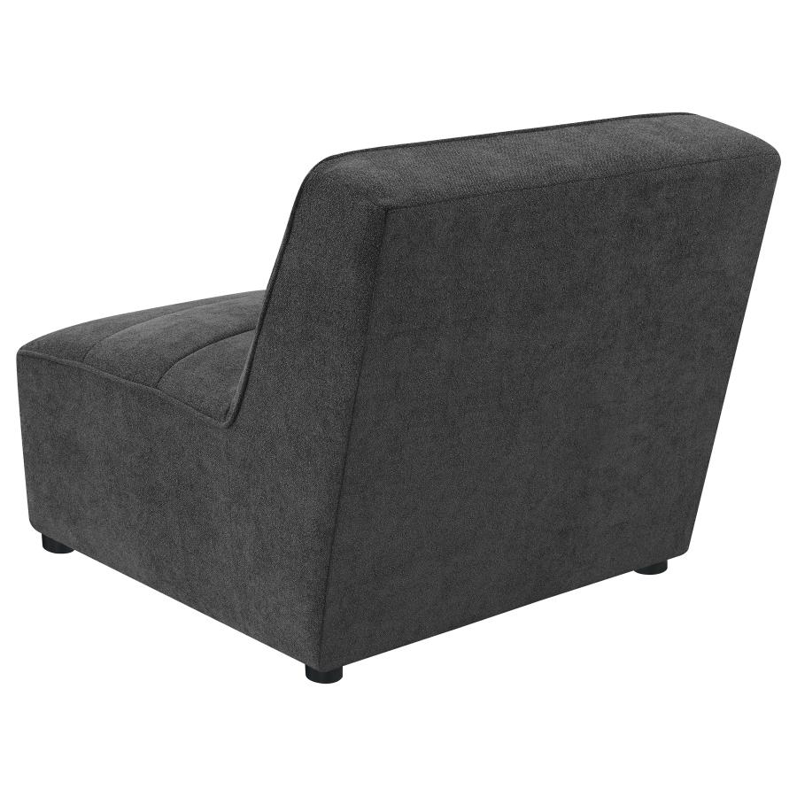 (image for) Sunny Upholstered Armless Chair Dark Charcoal