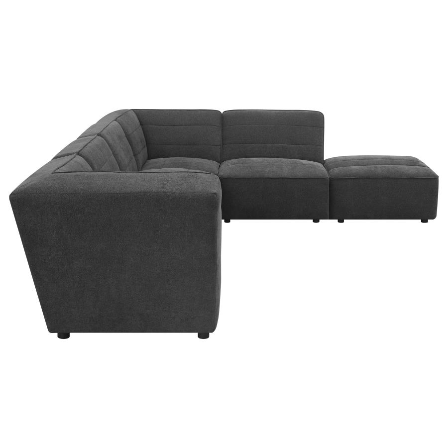 (image for) Sunny Upholstered Armless Chair Dark Charcoal