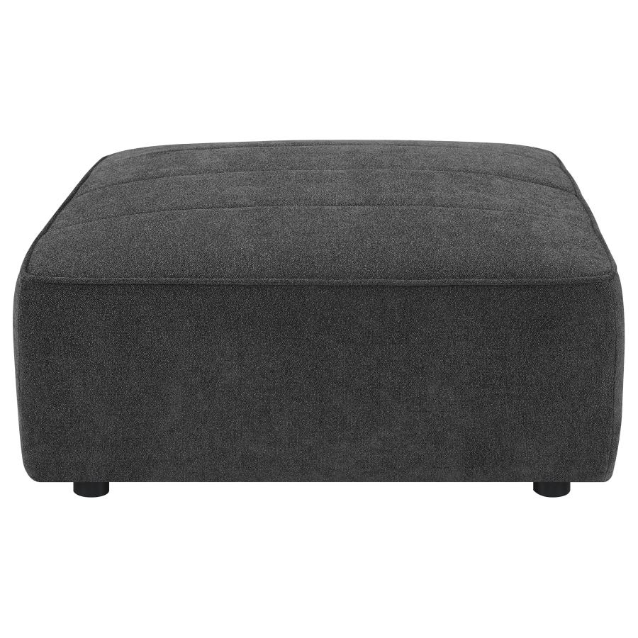 (image for) Sunny Square Upholstered Ottoman Dark Charcoal