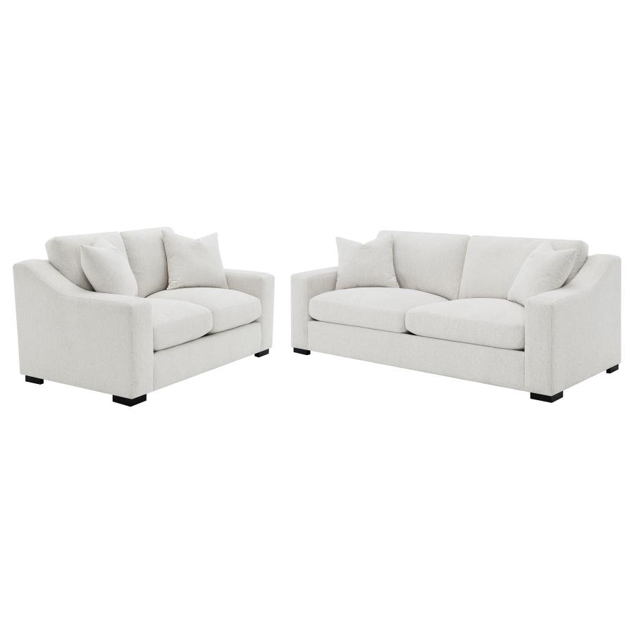 (image for) Ashlyn 2-piece Upholstered Track Arm Sofa Set Sand