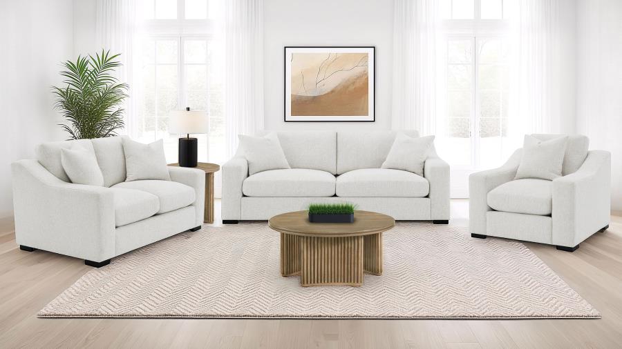 (image for) Ashlyn 3-piece Upholstered Track Arm Sofa Set Sand