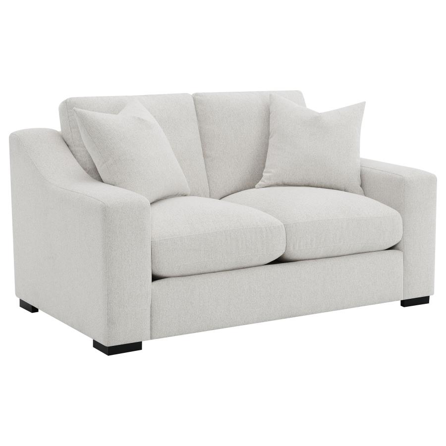 (image for) Ashlyn Fabric Upholstered Track Arm Loveseat Sand