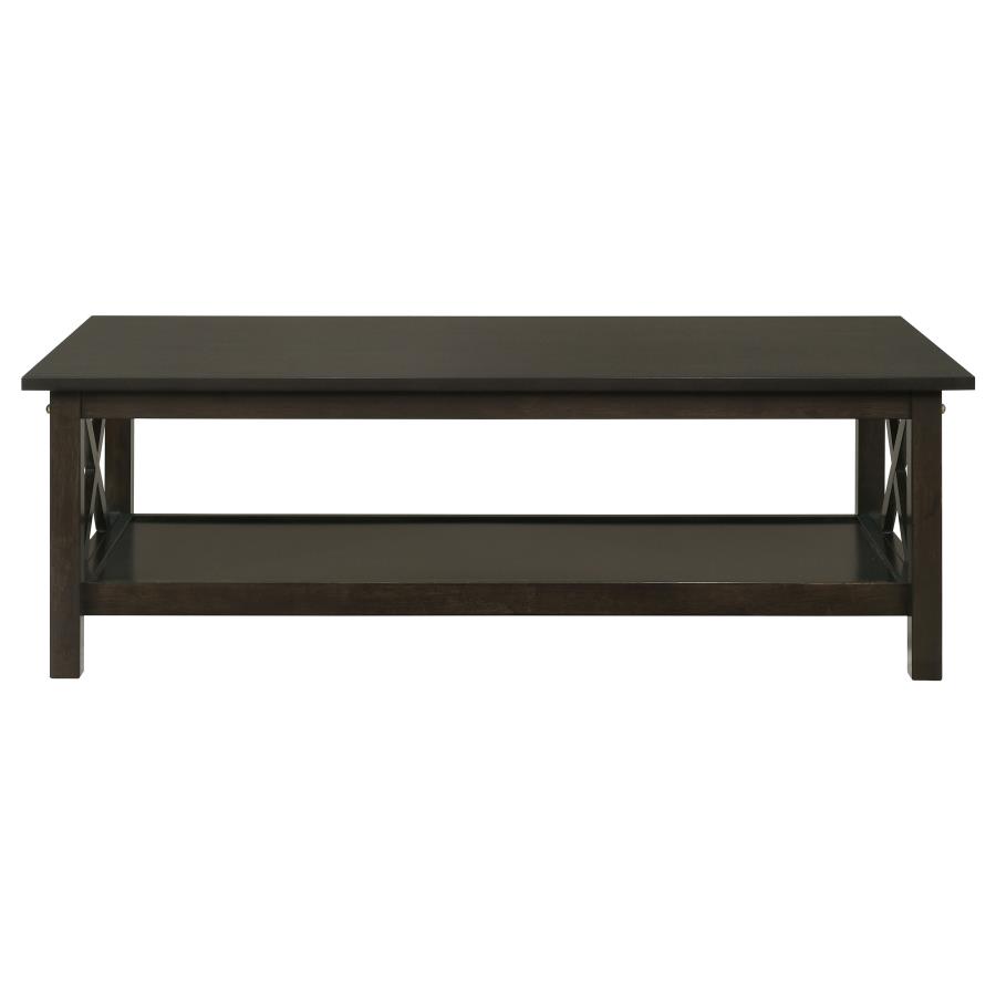 (image for) Rachelle 3-piece Rectangular Coffee Table Set Deep Merlot