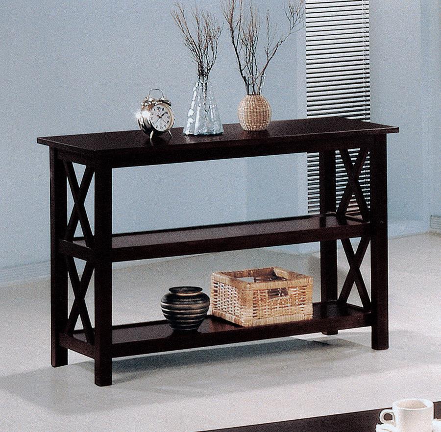 (image for) Rachelle 2-shelf Wood Entryway Console Table Deep Merlot