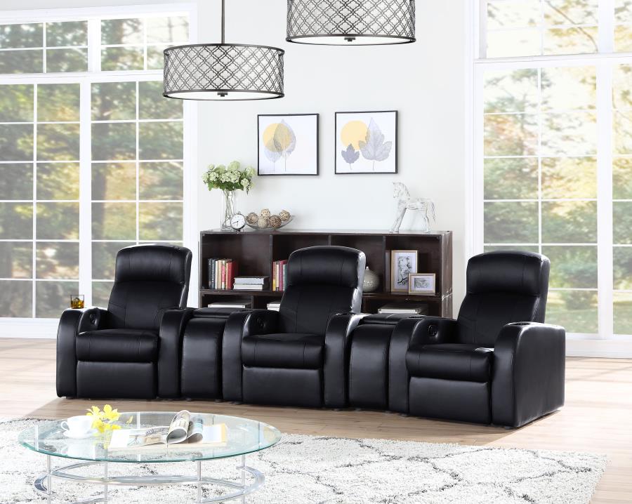 (image for) Cyrus 5-piece Upholstered Home Theater Seating