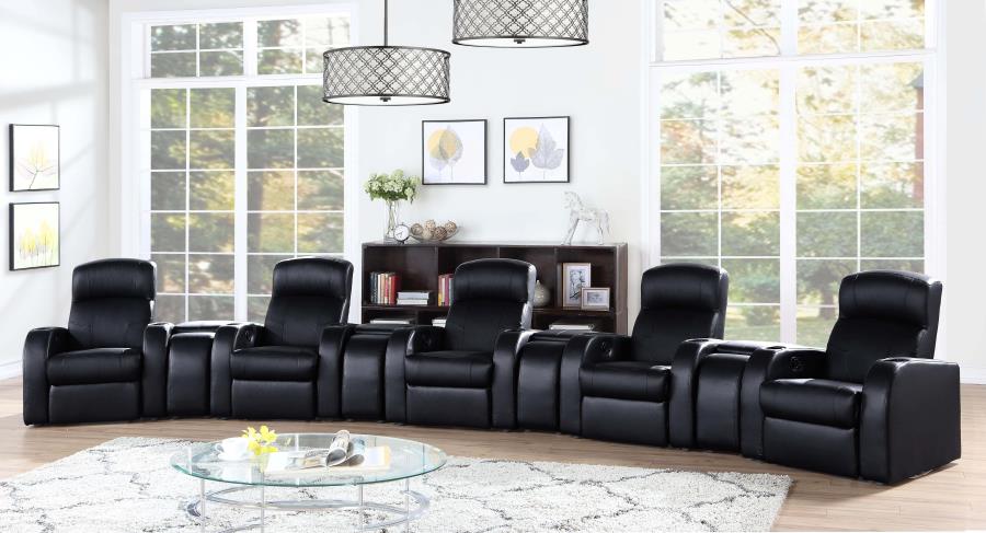 (image for) Cyrus 9-piece Upholstered Home Theater Seating