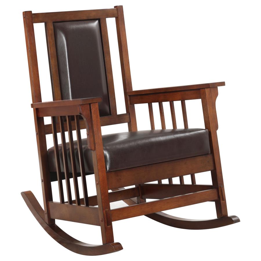 (image for) Ida Upholstered Rocking Chair Tobacco and Dark Brown