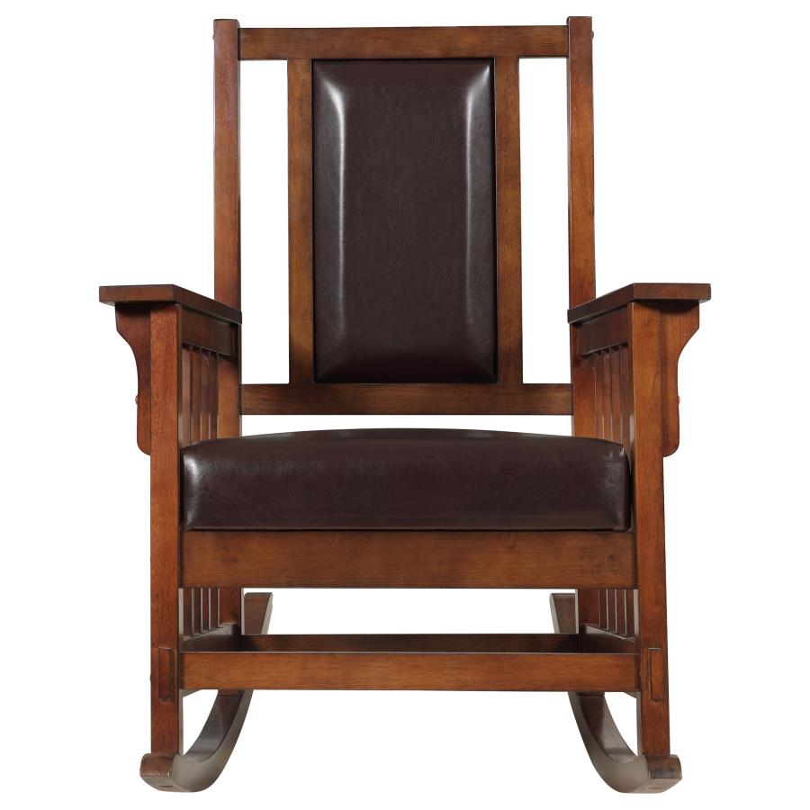 (image for) Ida Upholstered Rocking Chair Tobacco and Dark Brown