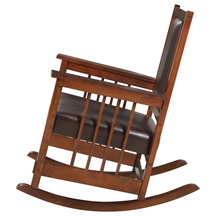 (image for) Ida Upholstered Rocking Chair Tobacco and Dark Brown