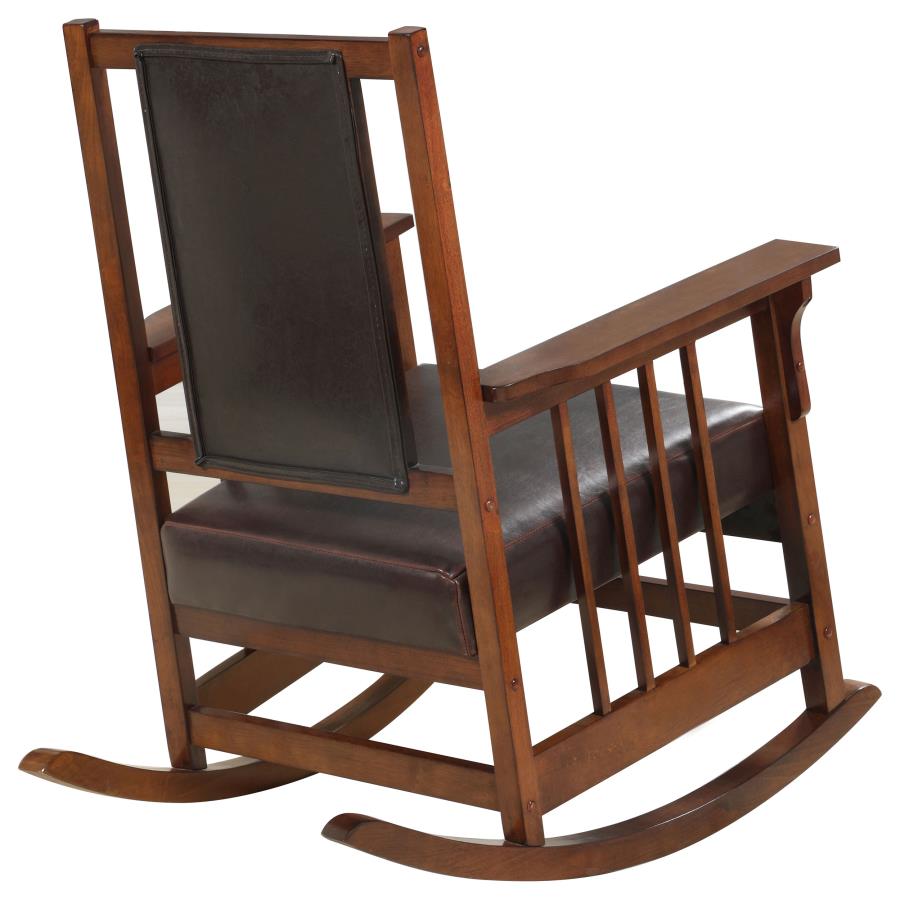 (image for) Ida Upholstered Rocking Chair Tobacco and Dark Brown