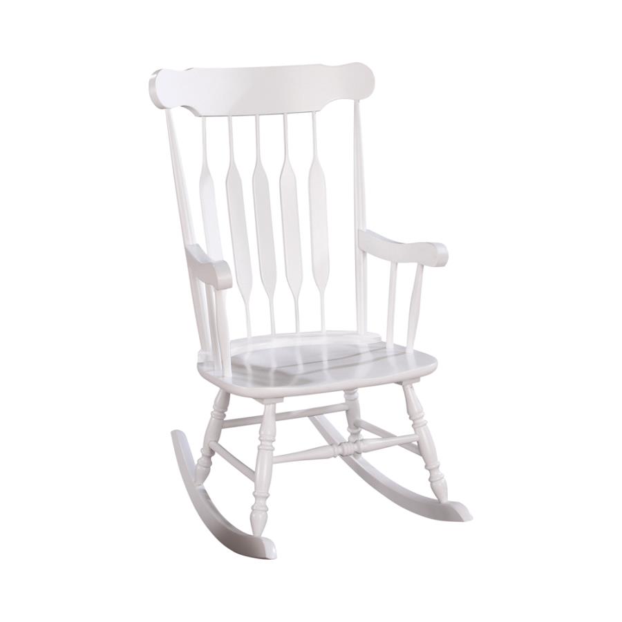 (image for) Gina Spindle Back Solid Wood Rocking Chair White