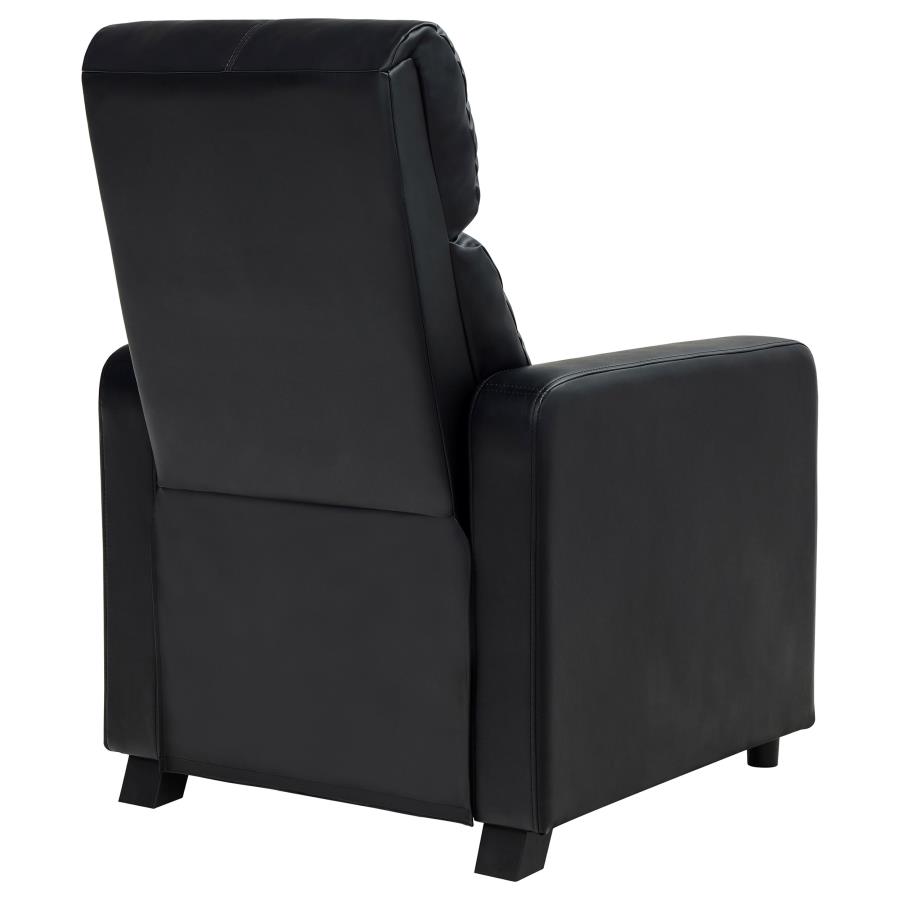 (image for) Toohey Upholstered Home Theater Push Back Recliner Black