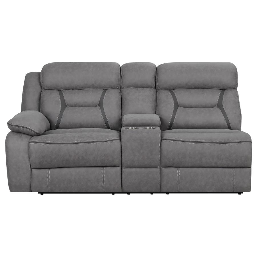 (image for) Higgins Upholstered LAF Power Loveseat Grey