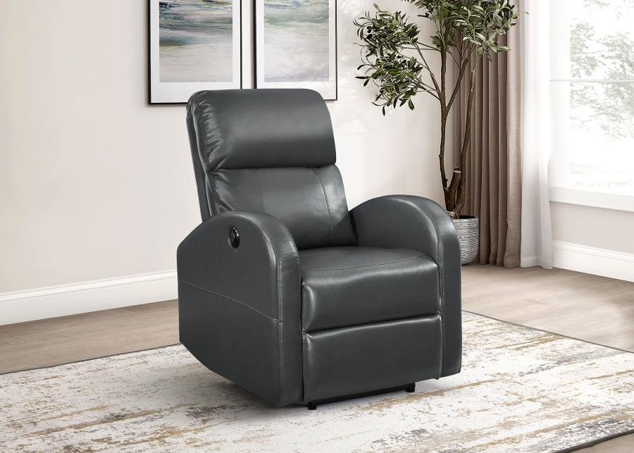 (image for) Grant Upholstered Power Recliner Chair Grey