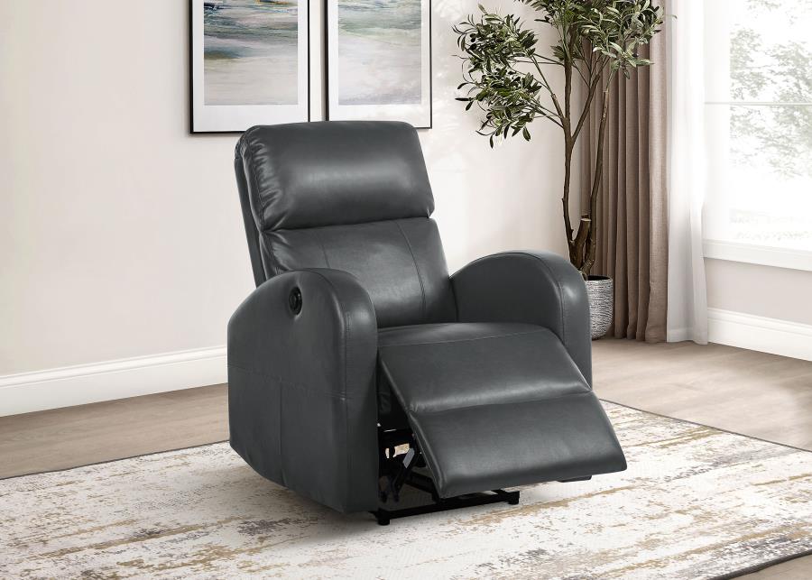 (image for) Grant Upholstered Power Recliner Chair Grey