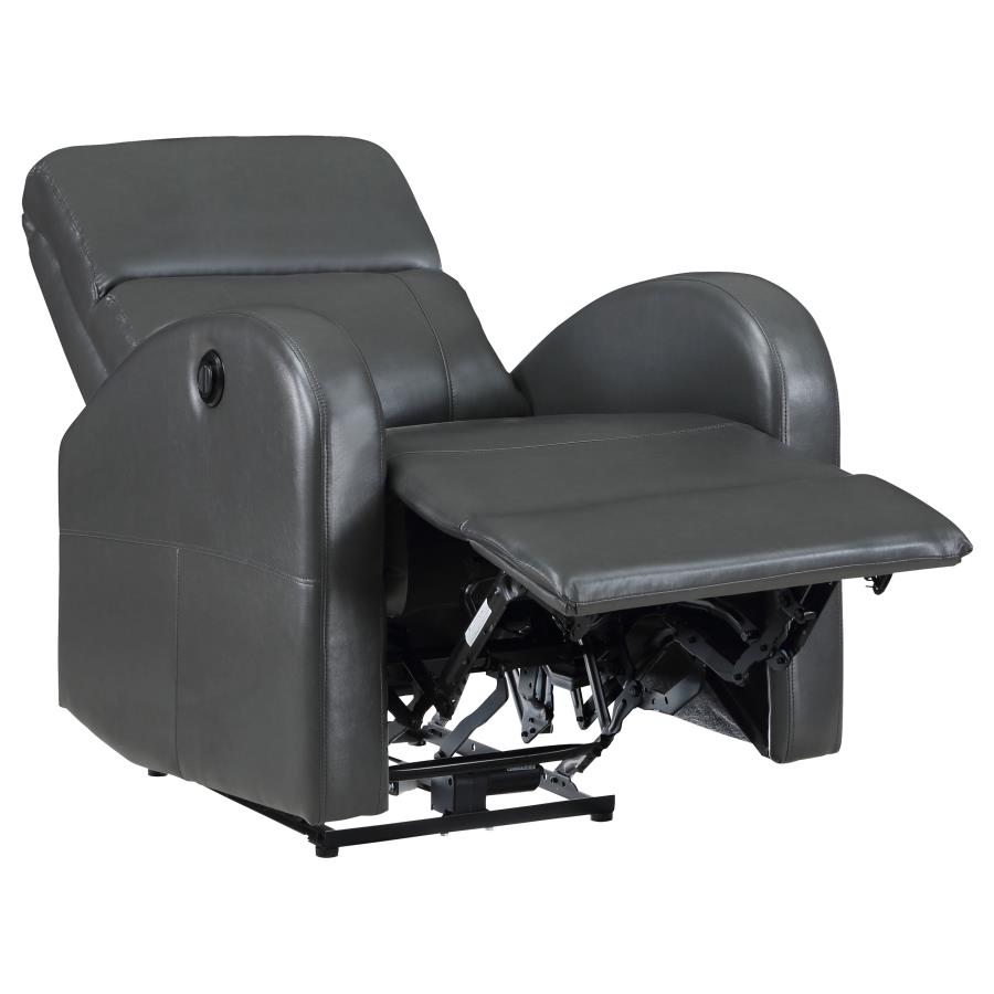 (image for) Grant Upholstered Power Recliner Chair Grey