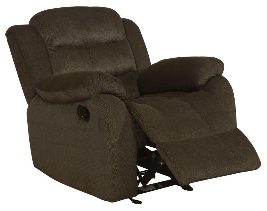 (image for) Rodman 3-piece Upholstered Reclining Sofa Set Olive Brown