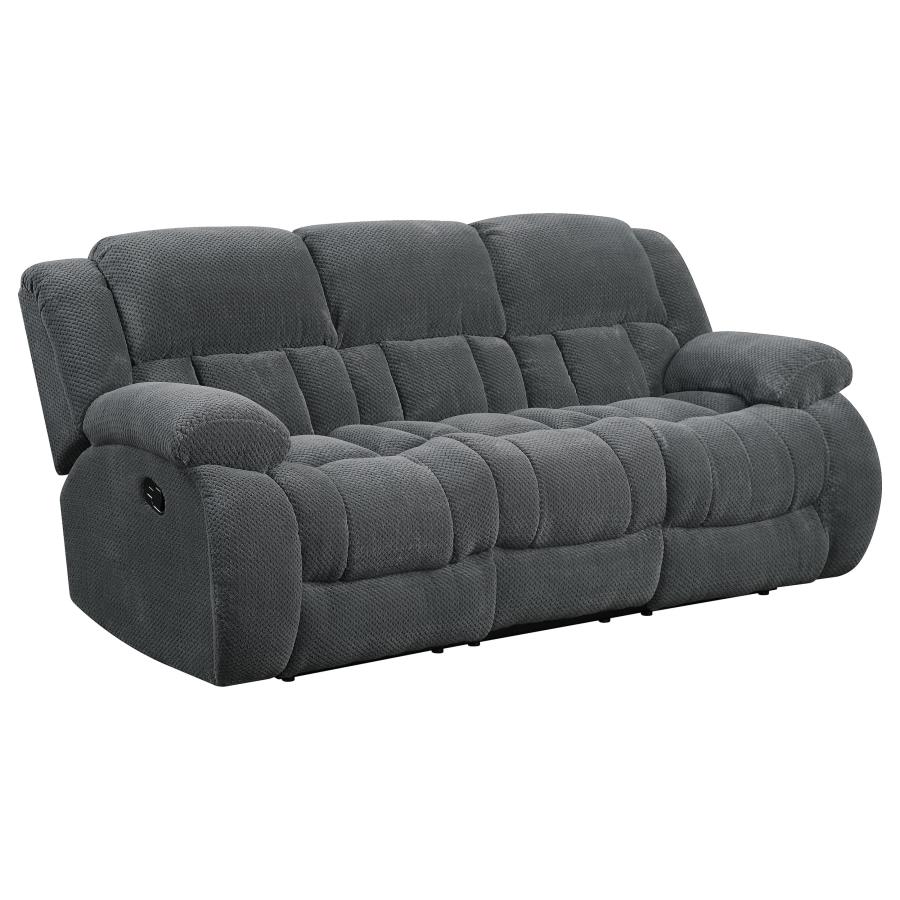 (image for) Weissman 2-piece Upholstered Reclining Sofa Set Grey