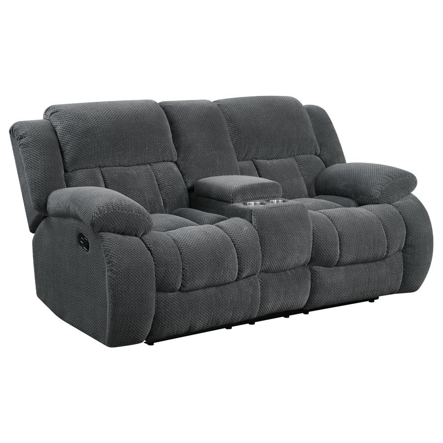 (image for) Weissman 3-piece Upholstered Reclining Sofa Set Grey