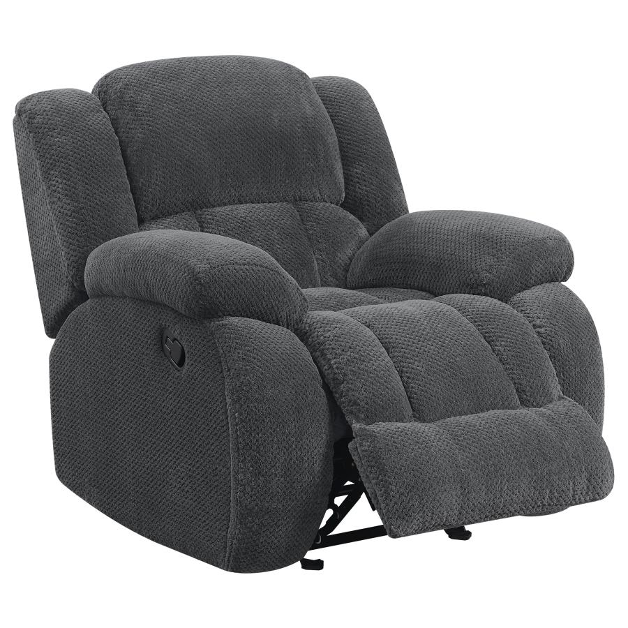 (image for) Weissman Upholstered Padded Arm Glider Recliner Grey