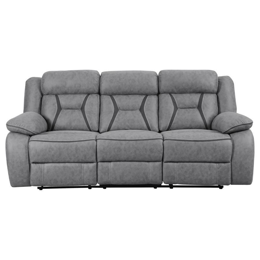 (image for) Higgins 3-piece Upholstered Motion Reclining Sofa Set Grey