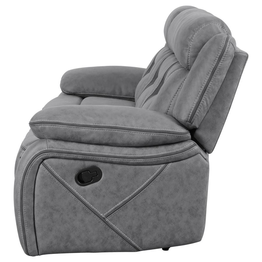 (image for) Higgins Upholstered Motion Reclining Sofa Grey