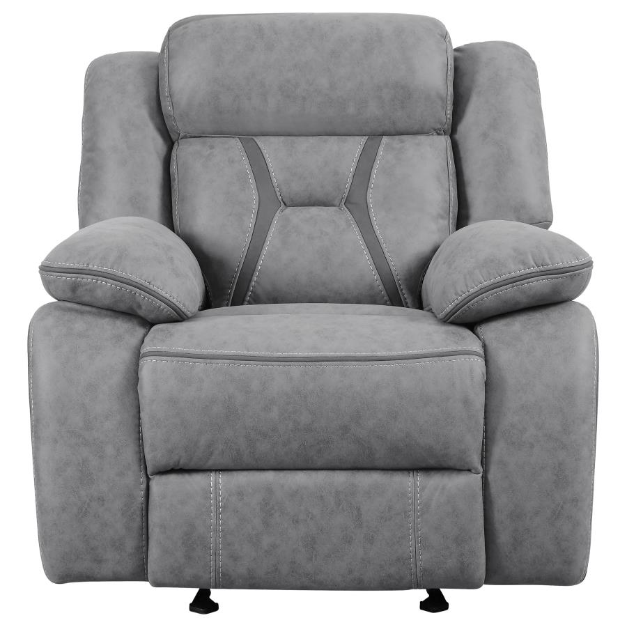 (image for) Higgins Upholstered Glider Recliner Chair Grey